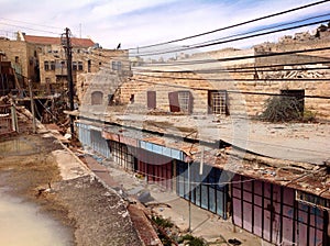 Ghost town Hebron, Palestine