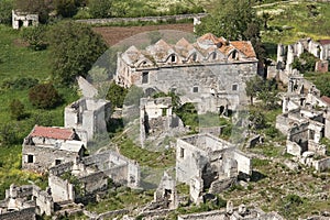 Ghost town of Kayakoy in Fethiye(Turkey)