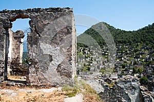 Ghost town of Kayakoy, Turkey