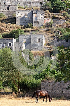 Ghost town of Kayakoy Turkey