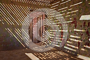 In the Ghost Town of Kolmanskop, Namibia