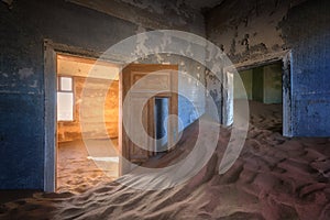 In the Ghost Town of Kolmanskop, Namibia