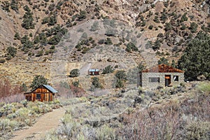 The ghost town at the Queen Canyon Mine in Mineral County, Nevada