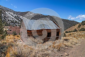 The ghost town at the Queen Canyon Mine in Mineral County, Nevada