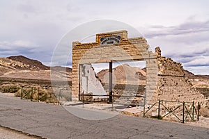 Rhyolite Ghost Town near Death Valley in Nevada