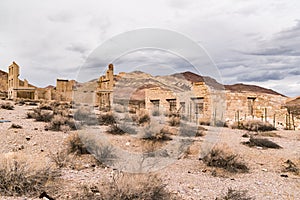 Rhyolite Ghost Town near Death Valley in Nevada