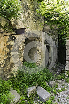 Ghost town of San Pietro Infine with his ruins, Caserta, Campania, Italy. The town was the site of The Battle of San