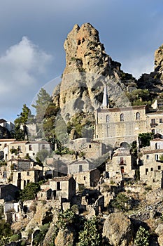 Ghost village in Pentedattilo, Calabria