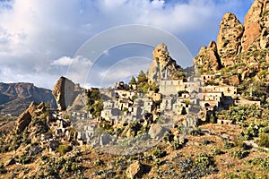 Ghost village in Pentedattilo, Calabria