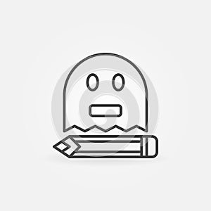 Ghost writing outline icon