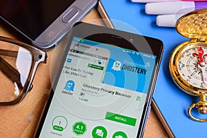 Ghostery Privacy Browser dev application on Smartphone screen