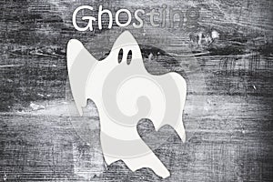 Ghosting someone message with a white ghost
