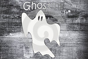 Ghosting someone message with a white ghost photo