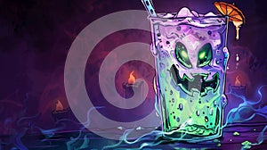 Ghostly Elixir Drink Cartoon photo
