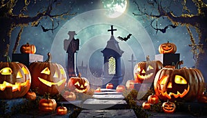 The ghostly jack-o-lanterns from the cemetery