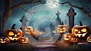 The ghostly jack-o-lanterns from the cemetery