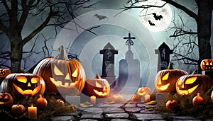 The ghostly jack-o-lanterns from the cemetery