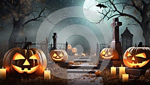 The ghostly jack-o-lanterns from the cemetery