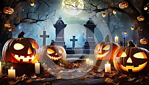 The ghostly jack-o-lanterns from the cemetery