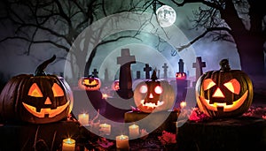 The ghostly jack-o-lanterns from the cemetery