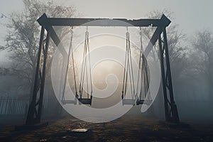 Ghostly Swings Swings moving mysteriously in an