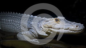 Ghostly White Crocodile, Made with Generative AI