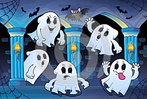 Ghosts in haunted castle theme 2