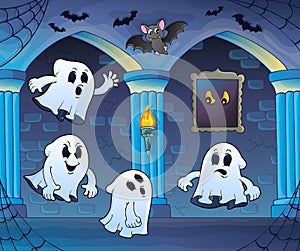 Ghosts in haunted castle theme 3