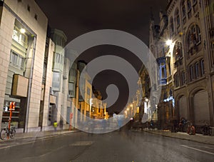Ghosts in a street of Ghent