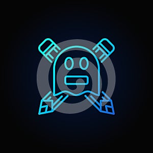 Ghostwriter blue concept icon