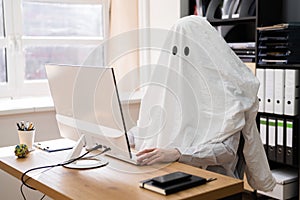Ghostwriter In Office. Creative Ghost Writer photo