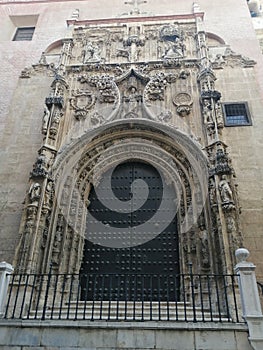 Ghotic door -Cathedral of Malaga-Andalusia-spain