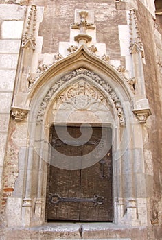 Ghotic door and entrance photo
