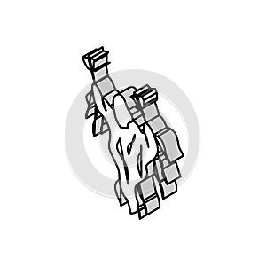 ghoul ghost isometric icon vector illustration
