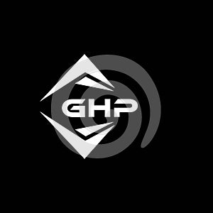 GHP abstract technology logo design on Black background. GHP creative initials letter logo concept