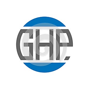 GHP letter logo design on white background. GHP creative initials circle logo concept. GHP letter design photo