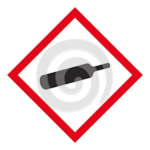 GHS compressed gas label photo