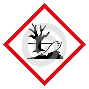 GHS Hazard symbol for the aquatic environment  illustration.