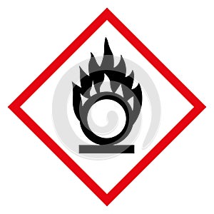 GHS symbol for oxidising gas, oxidising liquid, oxidising solid