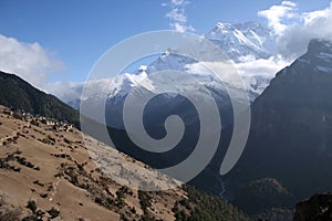 Ghyaru Village & Annapurna II. photo