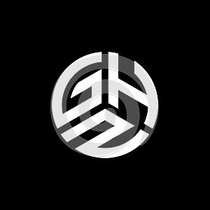 GHZ letter logo design on white background. GHZ creative initials letter logo concept. GHZ letter design