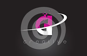 GI G I Creative Letters Design With White Pink Colors