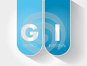GI - Gastrointestinal acronym, medical concept background