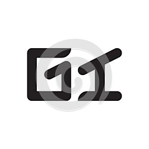 Gi initial letter vector logo icon