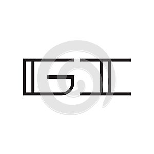 Gi initial letter vector logo icon