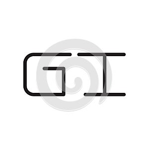 Gi initial letter vector logo icon