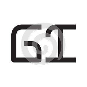 Gi initial letter vector logo icon