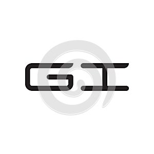 Gi initial letter vector logo icon