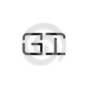 Gi initial letter vector logo icon