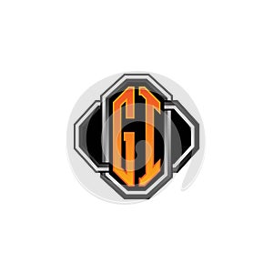 GI Logo Letter Geometric Vintage Style